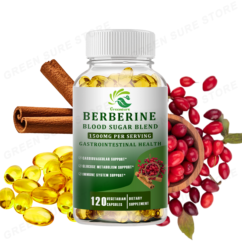 Berberine Hcl Capsule - GREEBSUER Berberine for Metabolism & Cholesterol