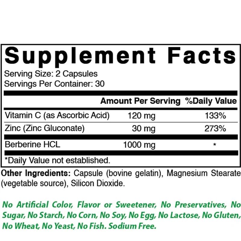 Berberine Plus - Contains 1000 - Berberine Hcl Capsule ulasan dan harga