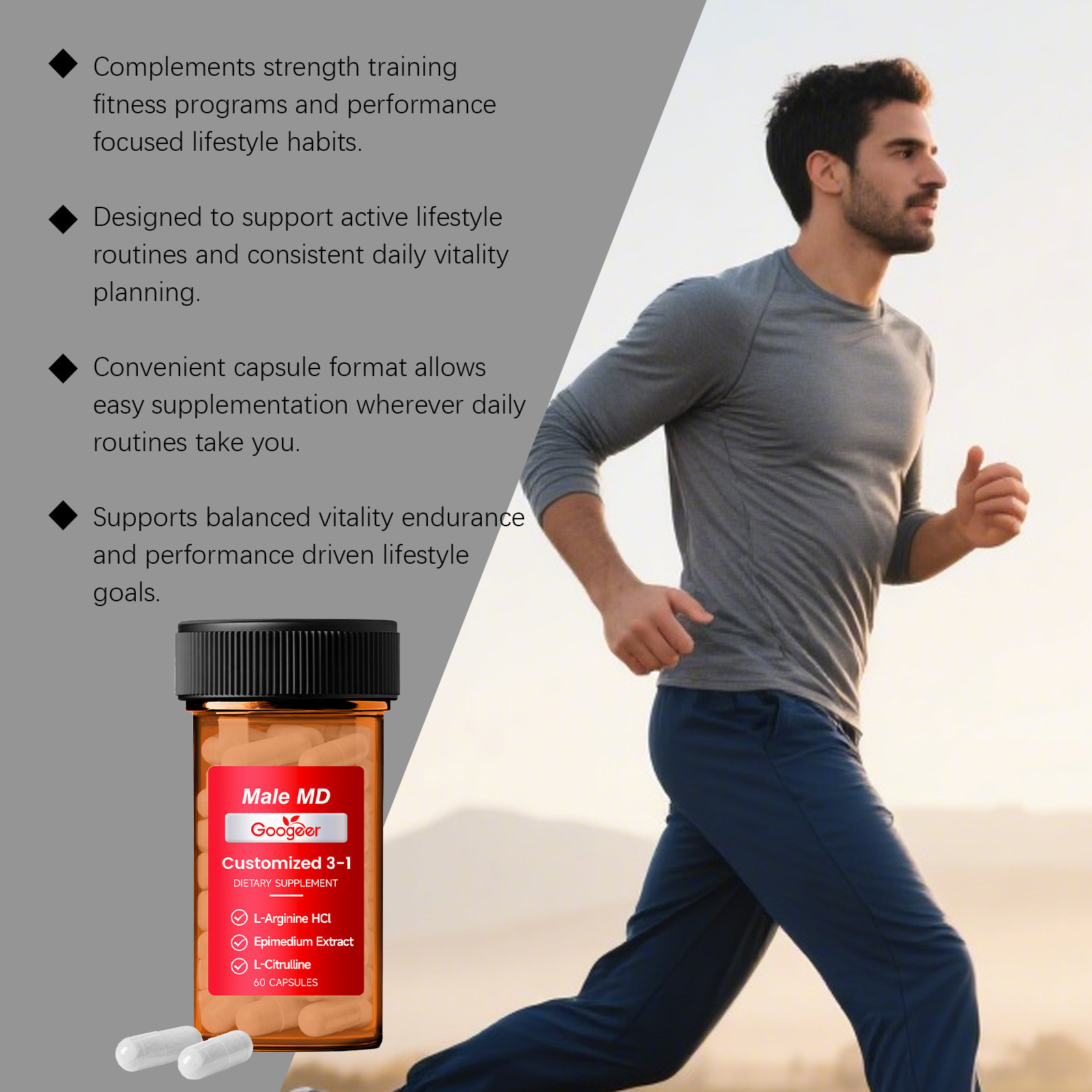 GOOGEER Men's Health Capsules  - Nutrition Fitness Health ulasan dan harga