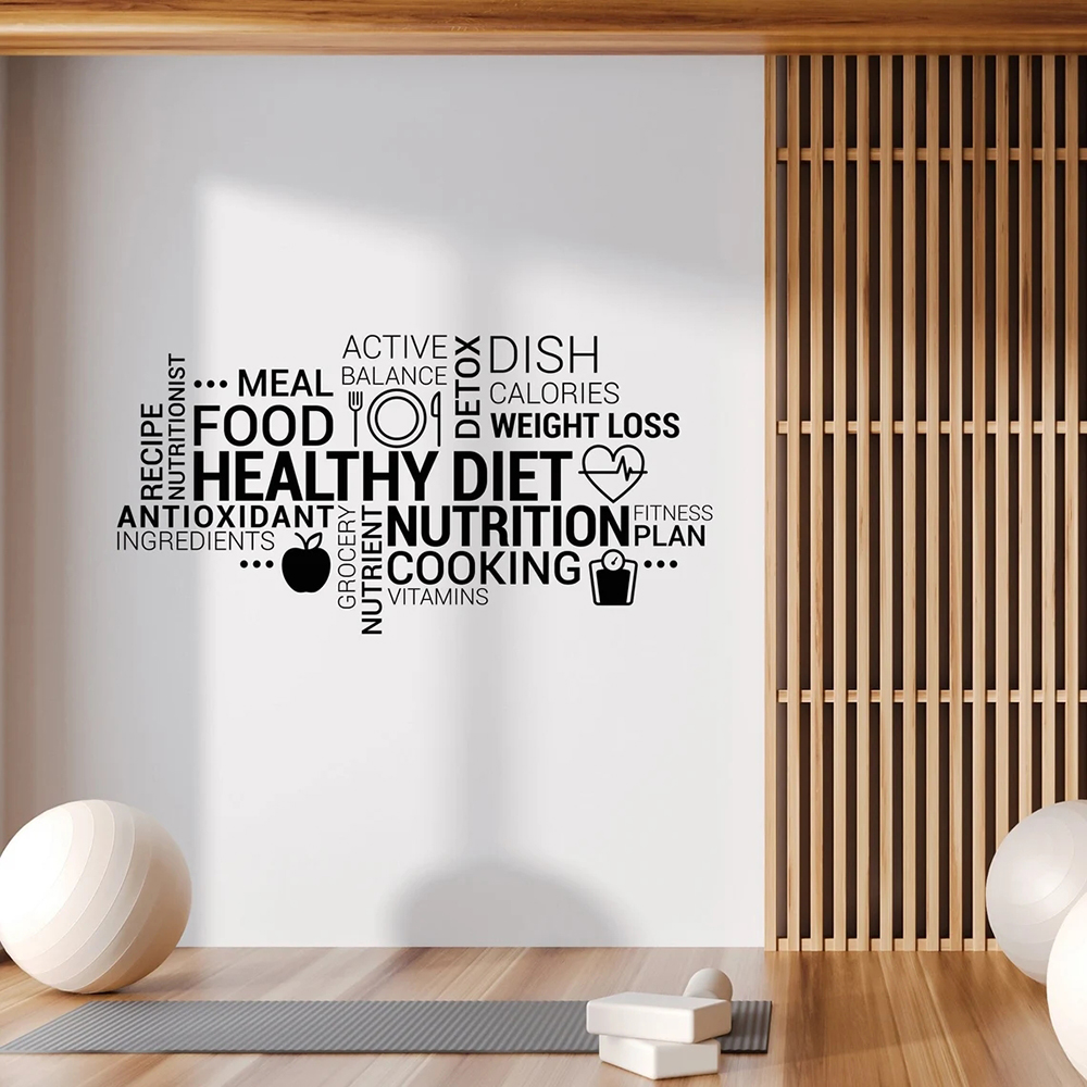 Inspiring Healthy Eating Vinyl - Nutrition Fitness Health ulasan dan harga