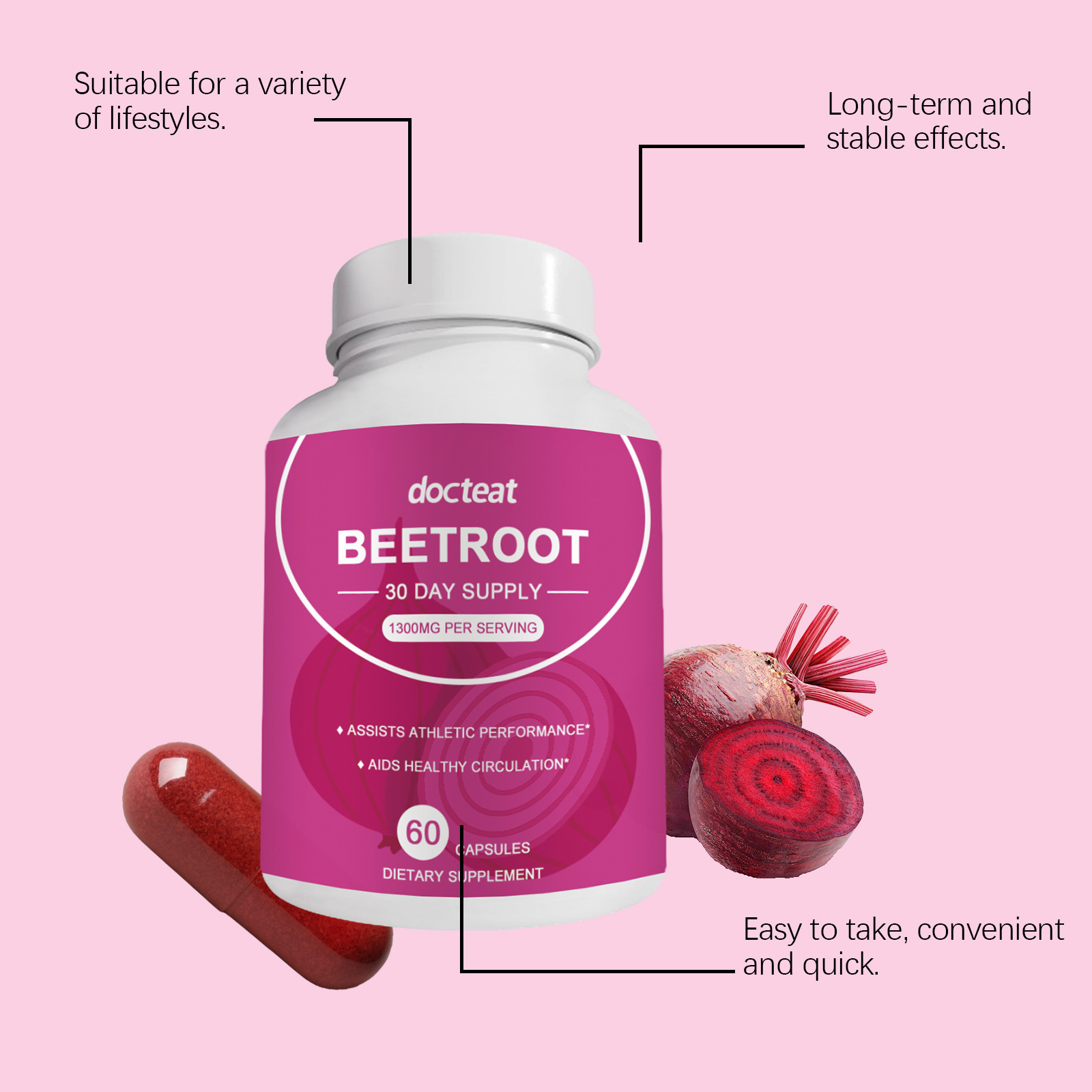 DOCTEAT Beetroot Women's Healt - Nutrition Fitness Health ulasan dan harga